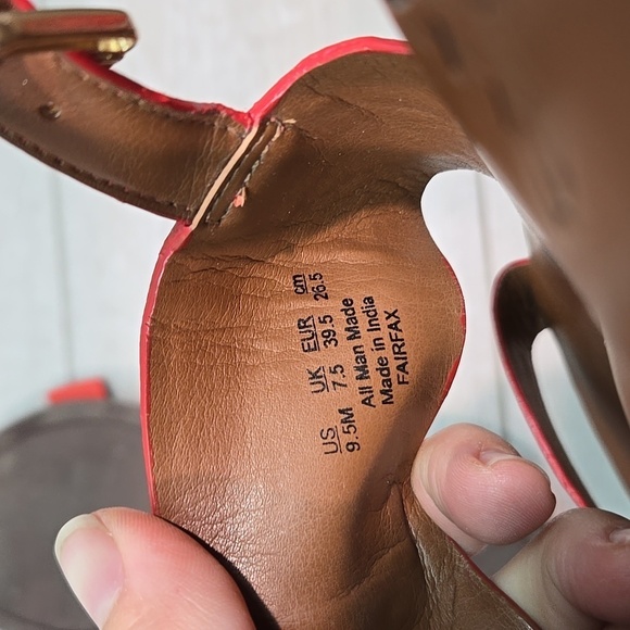 Naturalizer Women Fairfax Leather Ankle Strap Sandals Slide Flats shoes sz 9.5M - Picture 9 of 9